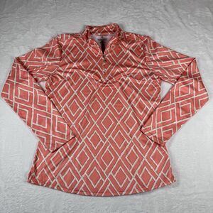 San Soleil 1/4 Zip Pullover Golf Top Women's Long Sleeve Small UPF 50 Cooling‎